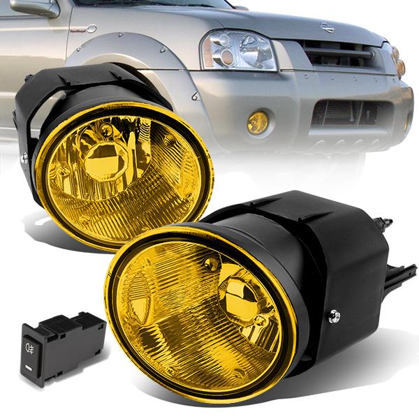 DNA Motoring, 00-04 Nissan Sentra Maxima Frontier Xterra Amber Lens Fog Lights - w/Switch