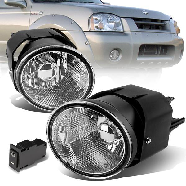 DNA Motoring, 00-04 Nissan Sentra Maxima Frontier Xterra Clear Lens Fog Lights - w/Switch