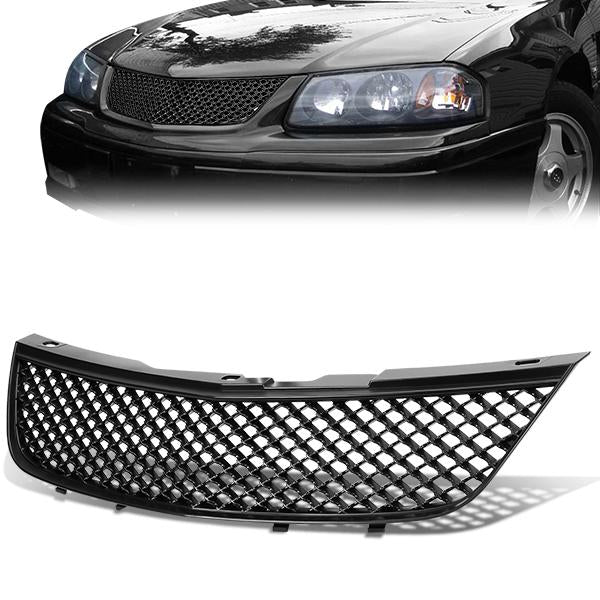 CAAP, 00-05 Chevy Impala Front Grille - Badgeless Diamond Mesh - Black