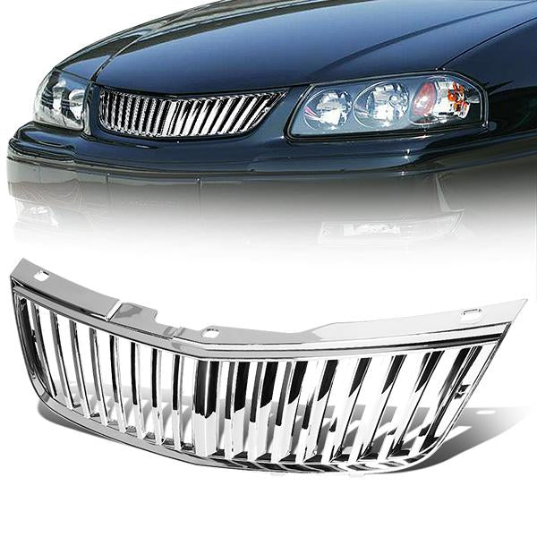 CAAP, 00-05 Chevy Impala Front Grille - Badgeless Vertical Fence Style - Chrome