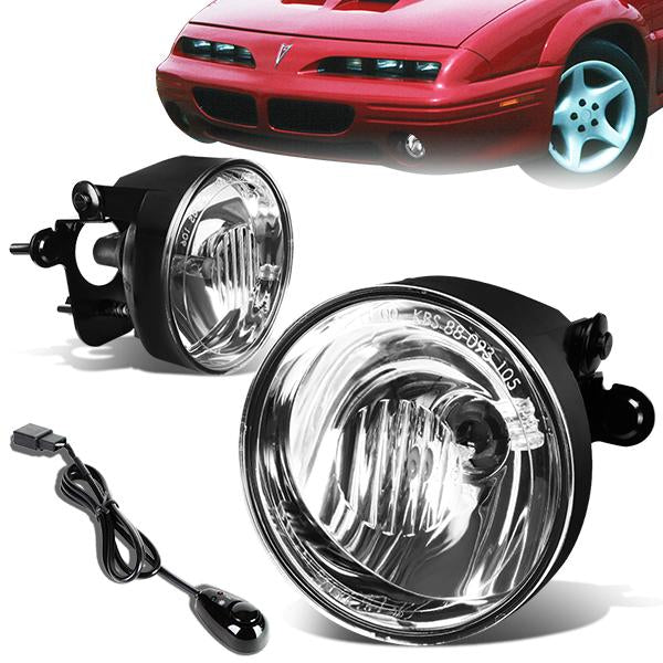 DNA Motoring, 00-06 Chevy Suburban 1500 2500 Tahoe Pontiac Grand Prix Clear Lens Fog Lights - w/Switch