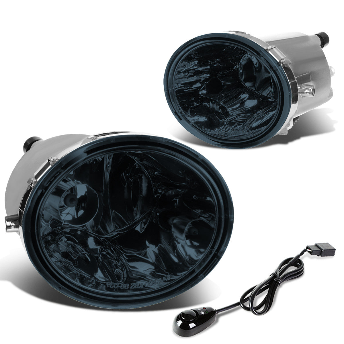 DNA Motoring, 00-07 Toyota Tundra 01-07 Sequioa Smoked Lens Fog Lights - w/Switch+Bulbs