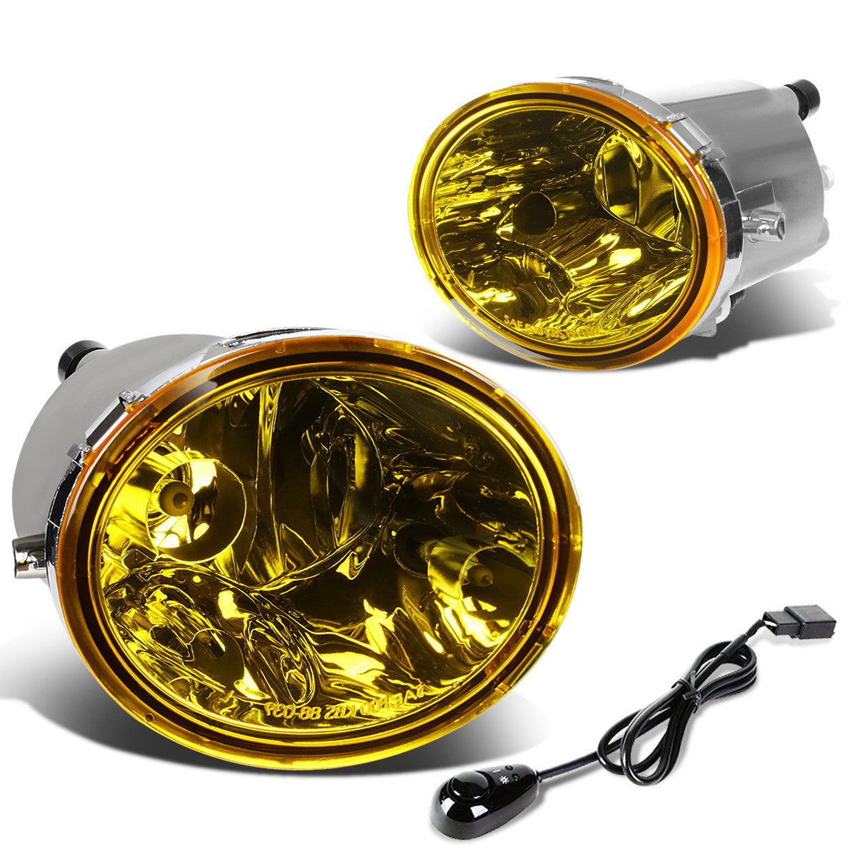 DNA Motoring, 00-07 Toyota Tundra 01-07 Sequoia Amber Lens Fog Lights - w/Switch+Bulbs