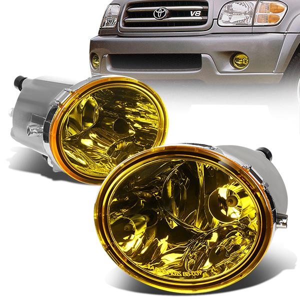 DNA Motoring, 00-07 Toyota Tundra Sequoia Amber Lens Fog Lights - w/Light Bulbs