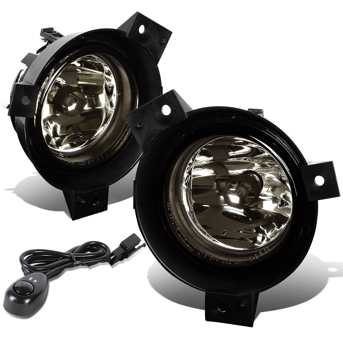 DNA Motoring, 01-03 Ford Ranger Smoked Lens Fog Lights - w/Switch+Bulbs