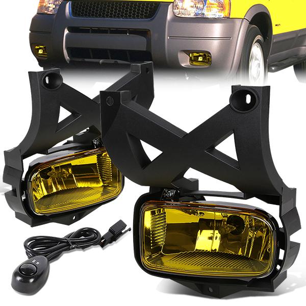 DNA Motoring, 01-04 Ford Escape Amber Lens Fog Lights - w/Switch+Bulbs