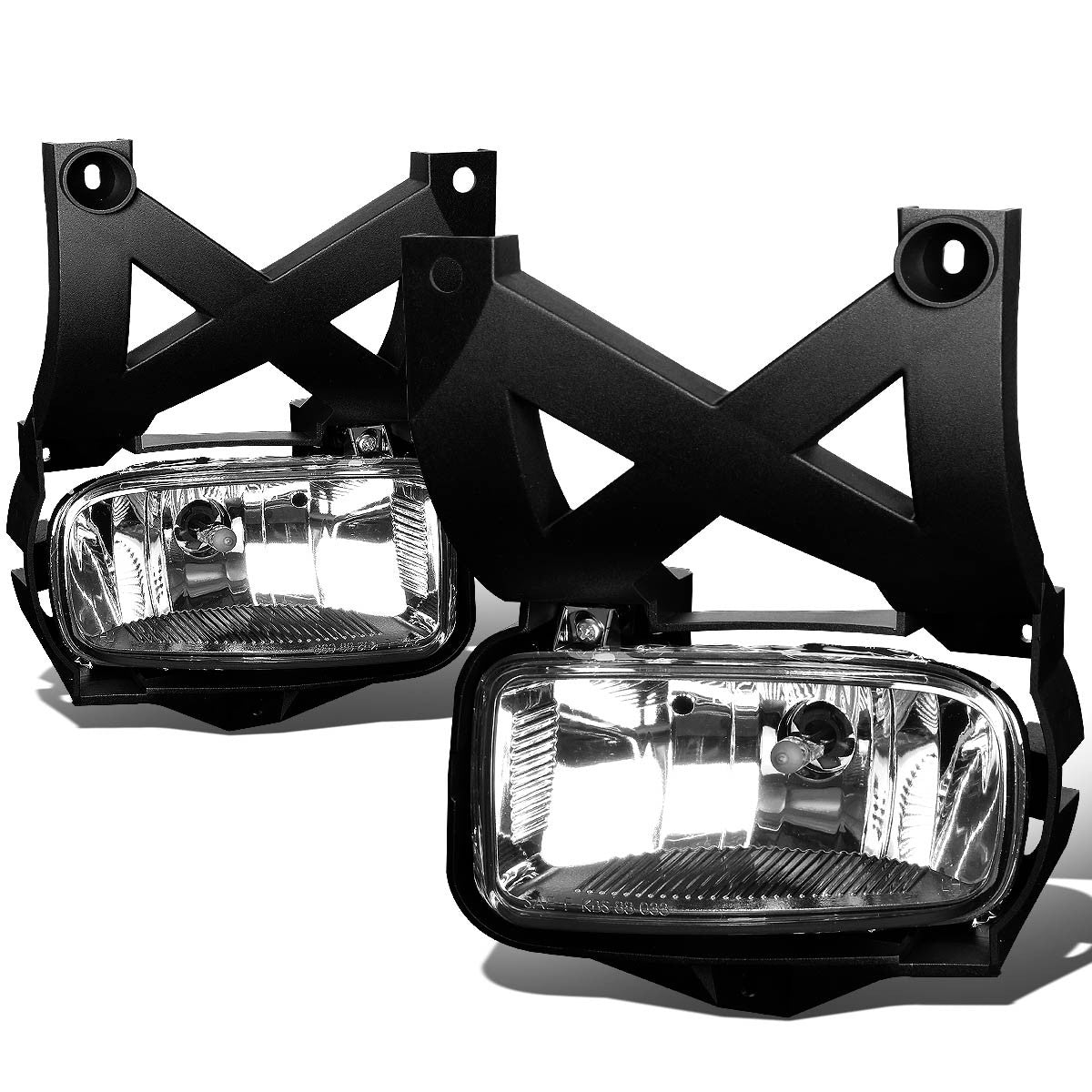 DNA Motoring, 01-04 Ford Escape Clear Lens Fog Lights - w/Light Bulbs