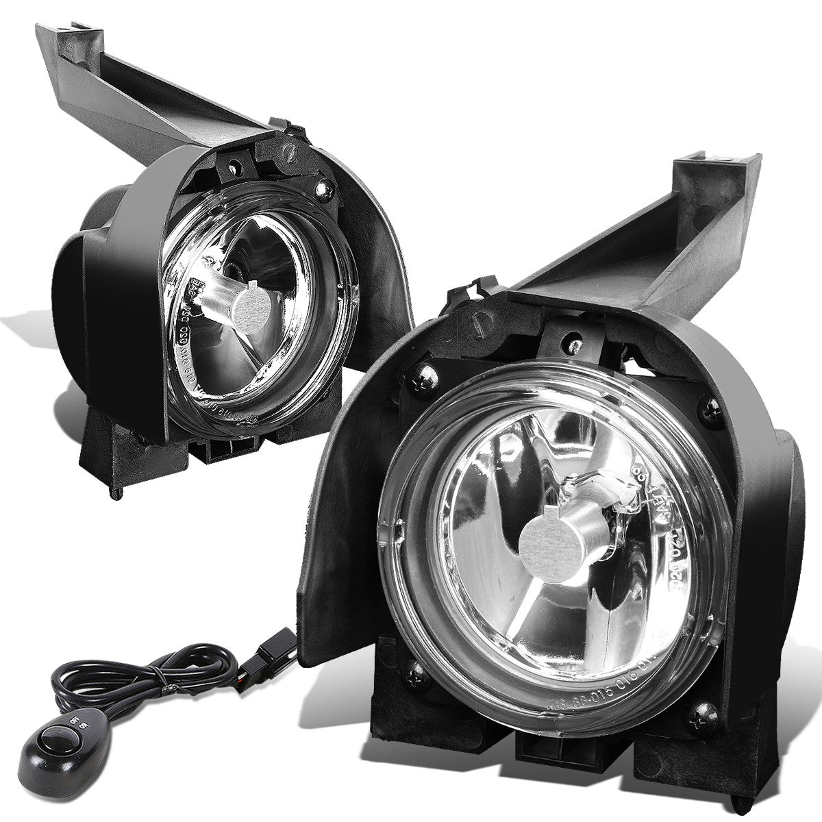 DNA Motoring, 01-05 Ford Explorer Sport Trac Clear Lens Fog Lights - w/Switch+Bulbs