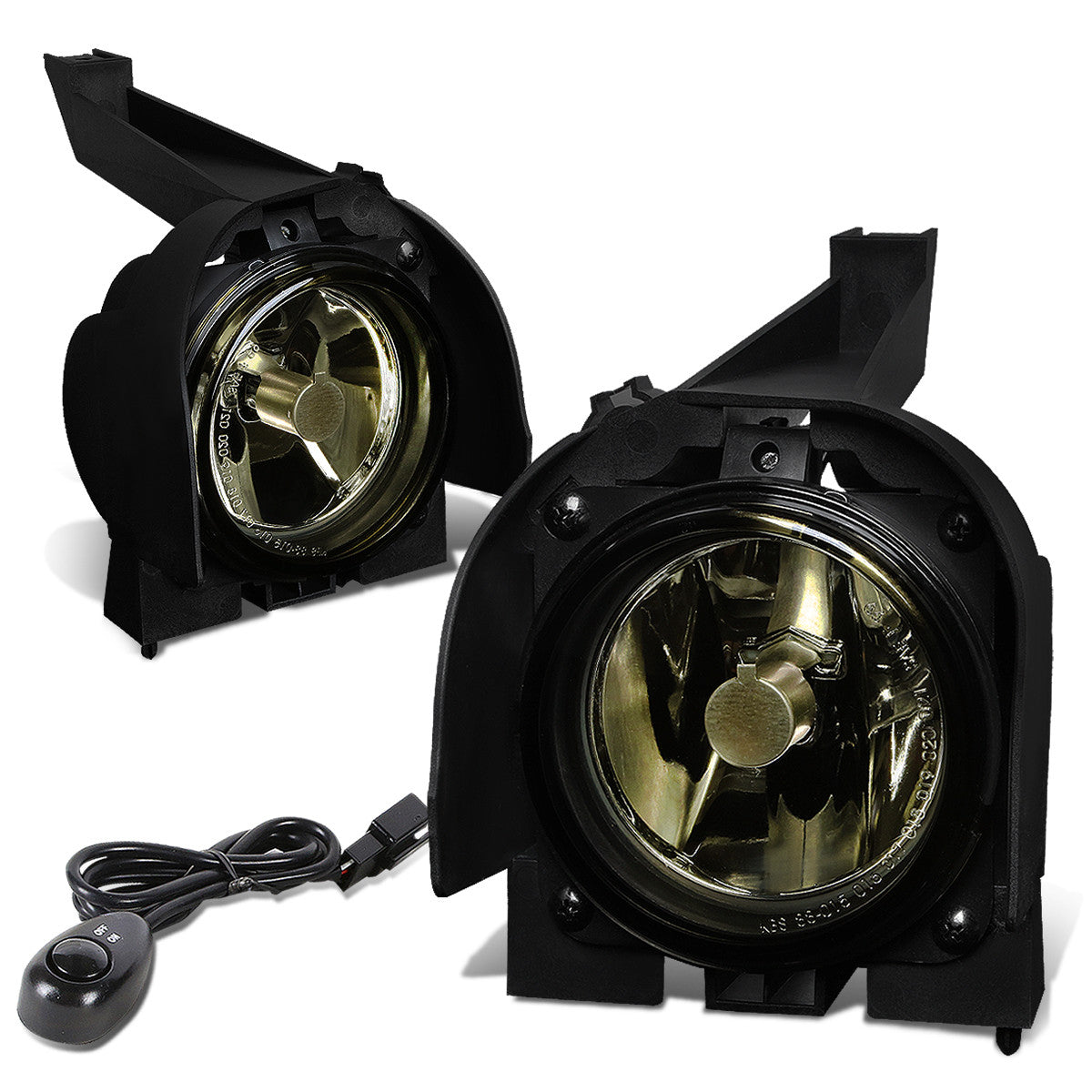 DNA Motoring, 01-05 Ford Explorer Sport Trac Smoked Lens Fog Lights - w/Switch+Bulbs