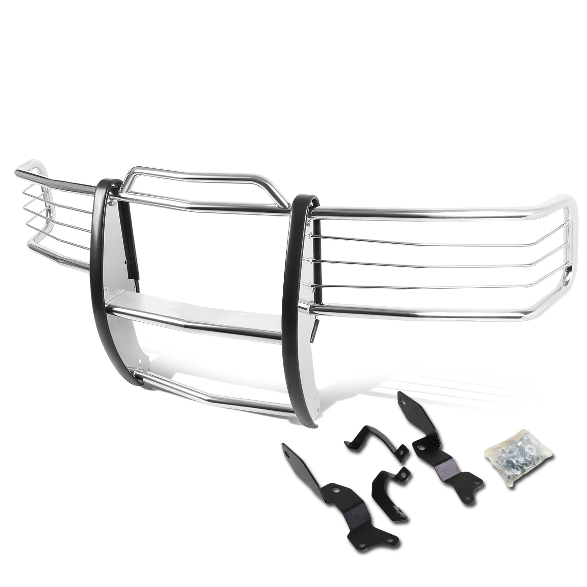 CAAP, 01-06 Chevy Silverado 1500HD 2500HD 3500 Brush Grille Guard - Stainless Steel