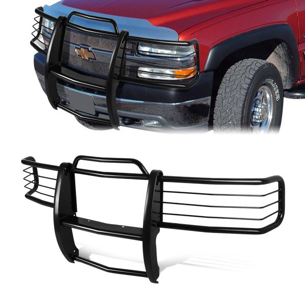 CAAP, 01-06 Chevy Silverado 1500HD 2500HD 3500 Brush Grille Guard - Steel - Black