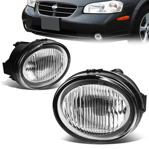 DNA Motoring, 02-03 Nissan Maxima Clear lens Fog Lights - w/Switch+Bulbs