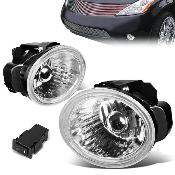 DNA Motoring, 02-04 Nissan Altima 03-07 Murano 03-05 Infiniti FX35 FX45 Clear Lens Fog Lights - w/Switch