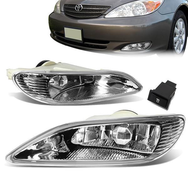 DNA Motoring, 02-04 Toyota Camry Solara 05-08 Corolla Clear Lens Fog Lights - w/Switch