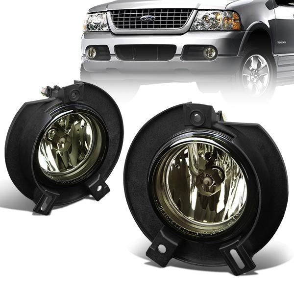 DNA Motoring, 02-05 Ford Explorer U152 Smoked Lens Fog Lights - w/Light Bulbs