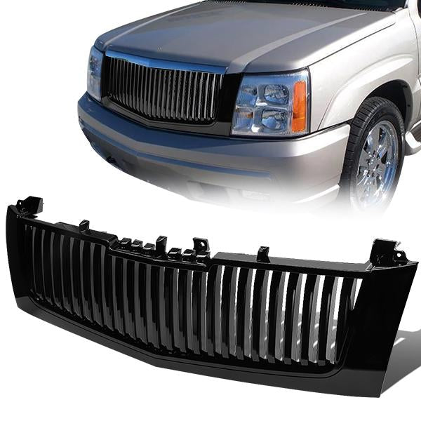 CAAP, 02-06 Cadillac Escalade ESV/EXT Front Grille - Badgeless Vertical Style - Black