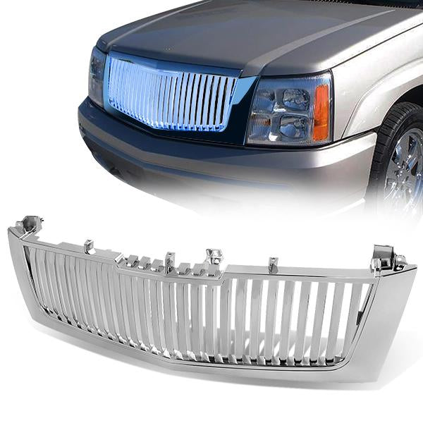 CAAP, 02-06 Cadillac Escalade ESV/EXT Front Grille - Badgeless Vertical Style - Chrome