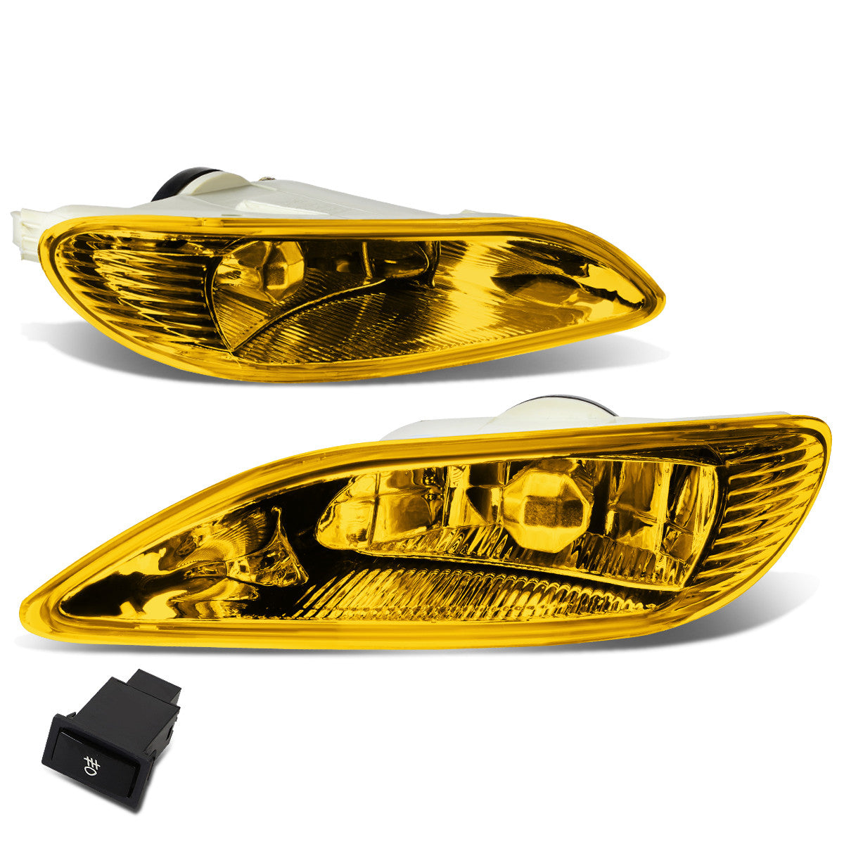 DNA Motoring, 02-08 Toyota Camry Solara 05-08 Corolla Amber Lens Fog Lights - w/Switch