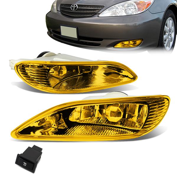 DNA Motoring, 02-08 Toyota Camry Solara 05-08 Corolla Amber Lens Fog Lights - w/Switch