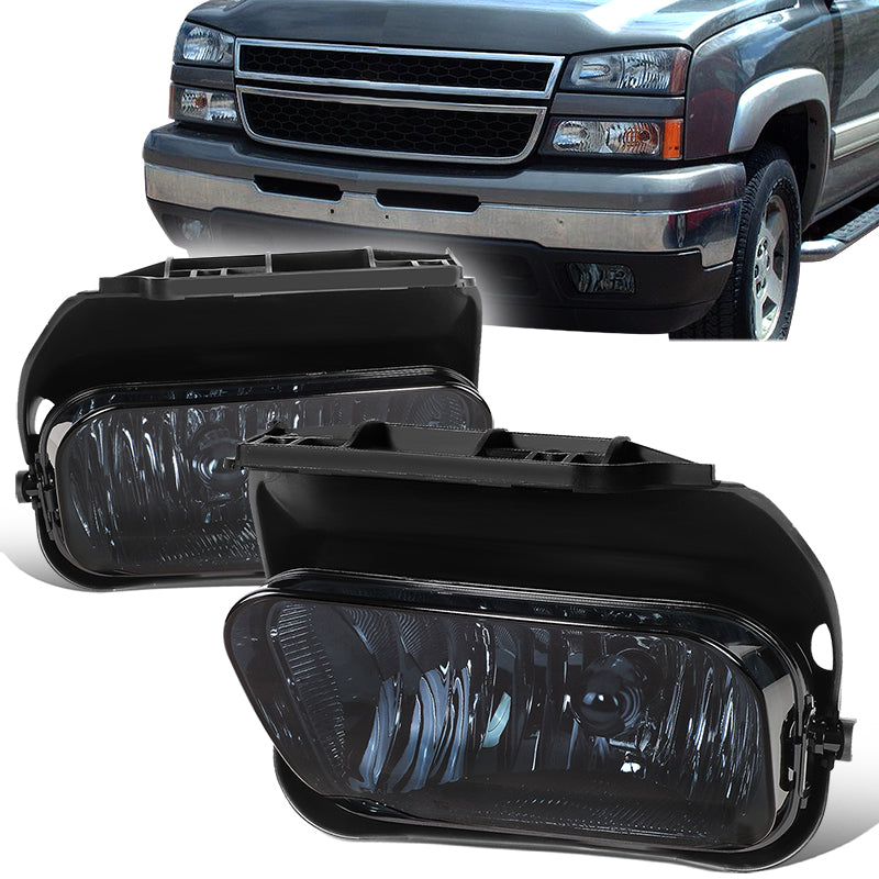 DNA Motoring, 03-06 Chevy Silverado 1500 2500HD 3500 Smoked Lens Fog Lights