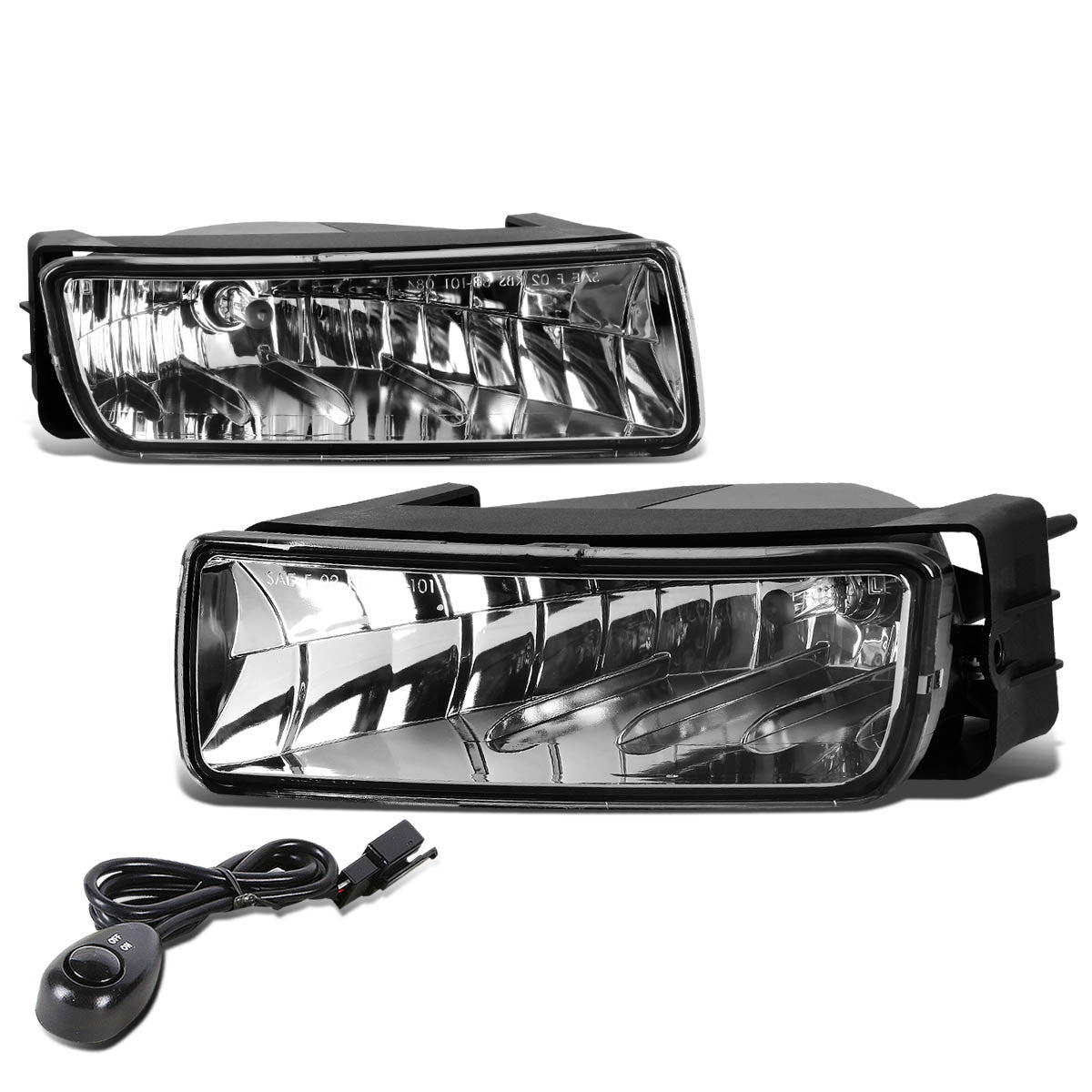 DNA Motoring, 03-06 Ford Expedition Clear Lens Fog Lights - w/Switch+Bulbs