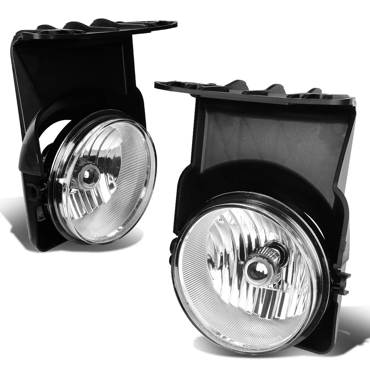 DNA Motoring, 03-06 GMC Sierra 1500 2500 HD 3500 Clear Lens Fog Lights - w/Light Bulbs