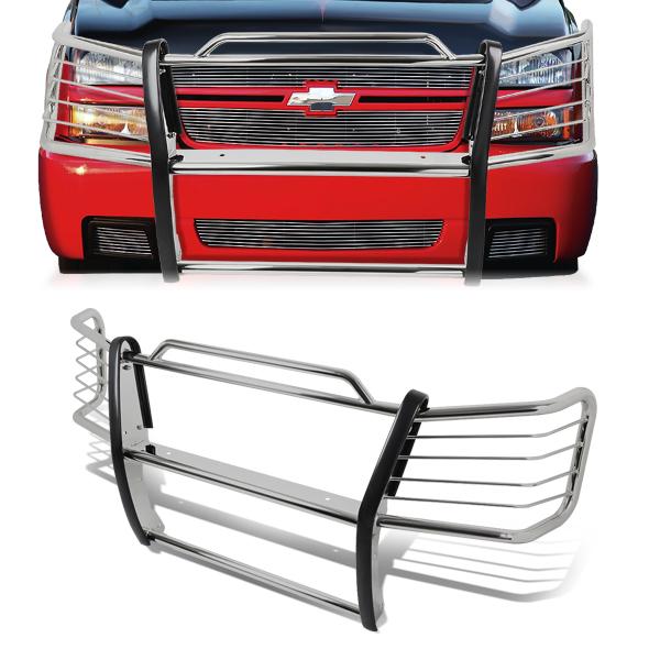 CAAP, 03-07 Chevy Silverado 1500HD & Classic 2500 Brush Grille Guard - Stainless Steel