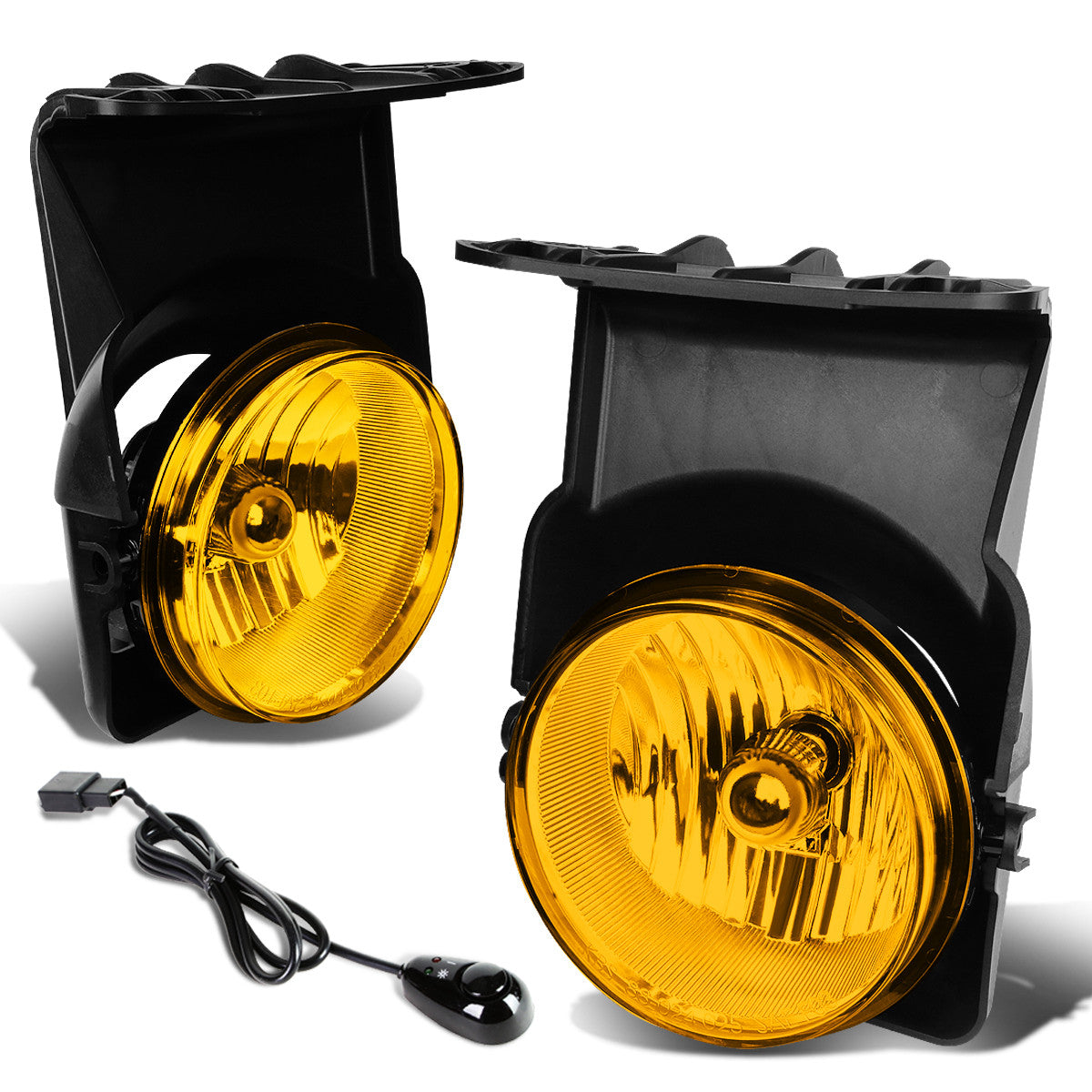 DNA Motoring, 03-07 GMC Sierra 1500 2500 3500 Classic Amber Lens Fog Lights - w/Switch