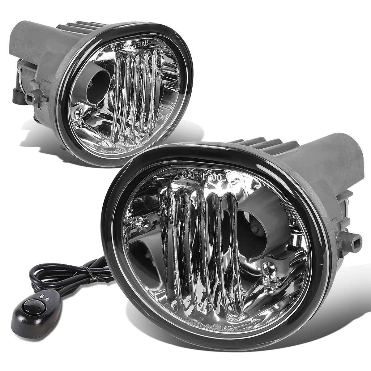 DNA Motoring, 03-10 Toyota Matrix Scion tC Pontiac Vibe Clear Lens Fog Lights - w/Switch+Bulbs