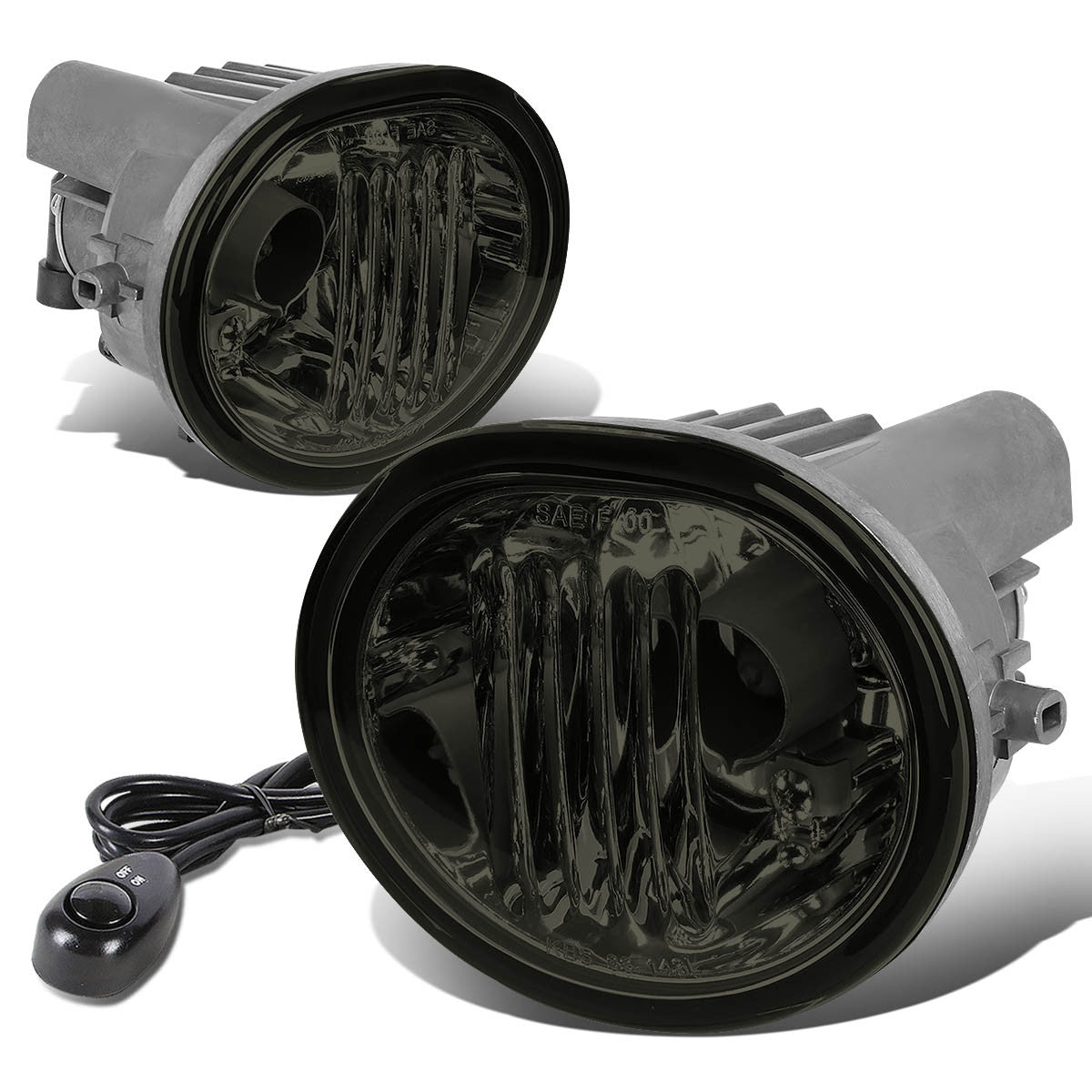 DNA Motoring, 03-10 Toyota Matrix Scion tC Pontiac Vibe Smoked Lens Fog Lights - w/Switch+Bulbs