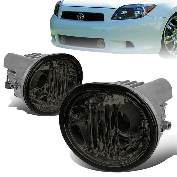 DNA Motoring, 03-10 Toyota Matrix TC Pontiac Vibe Smoked Lens Fog Lights - w/Light Bulbs