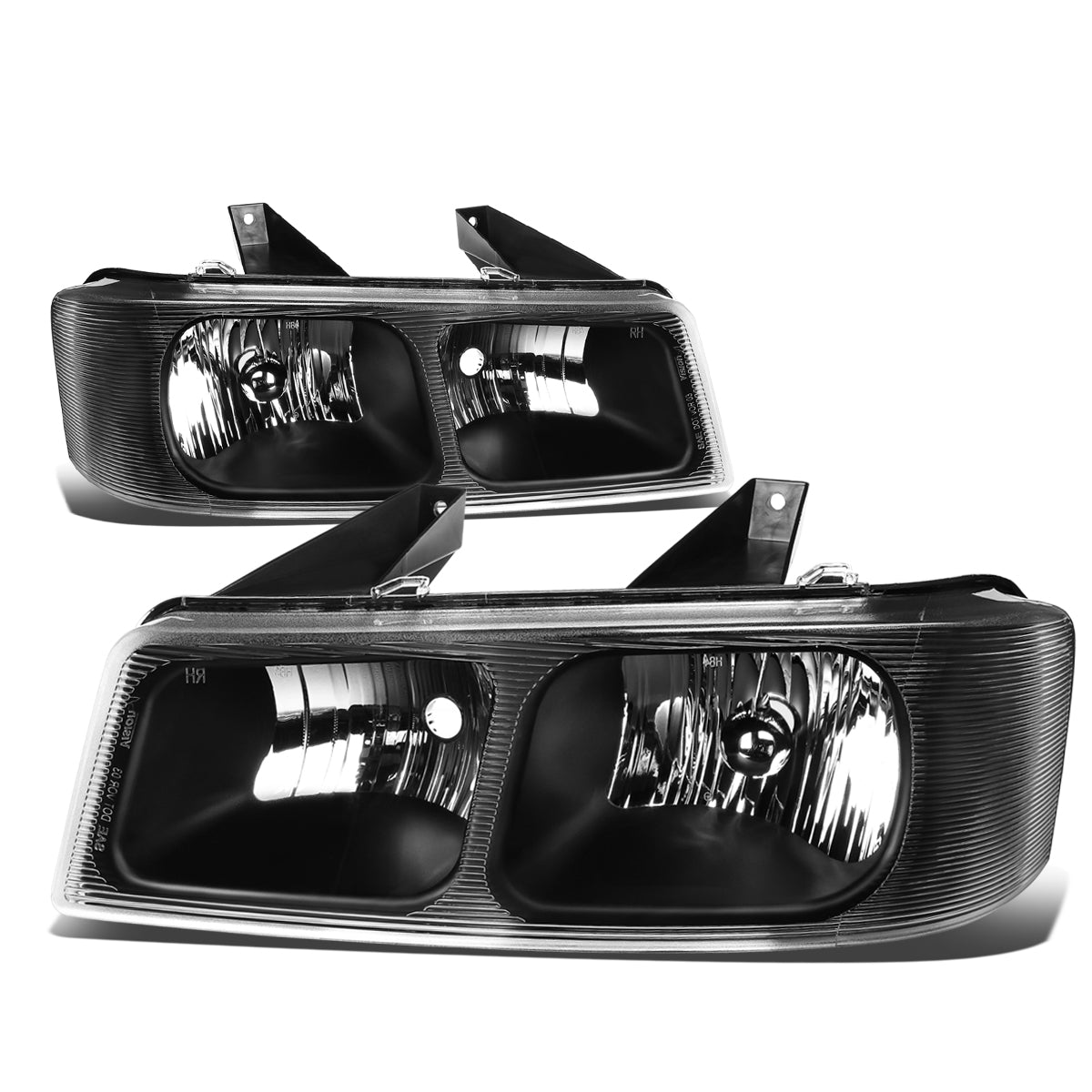 DNA Motoring, 03-20 Chevy Express GMC Savana 1500 2500 3500 Headlights - Black Housing