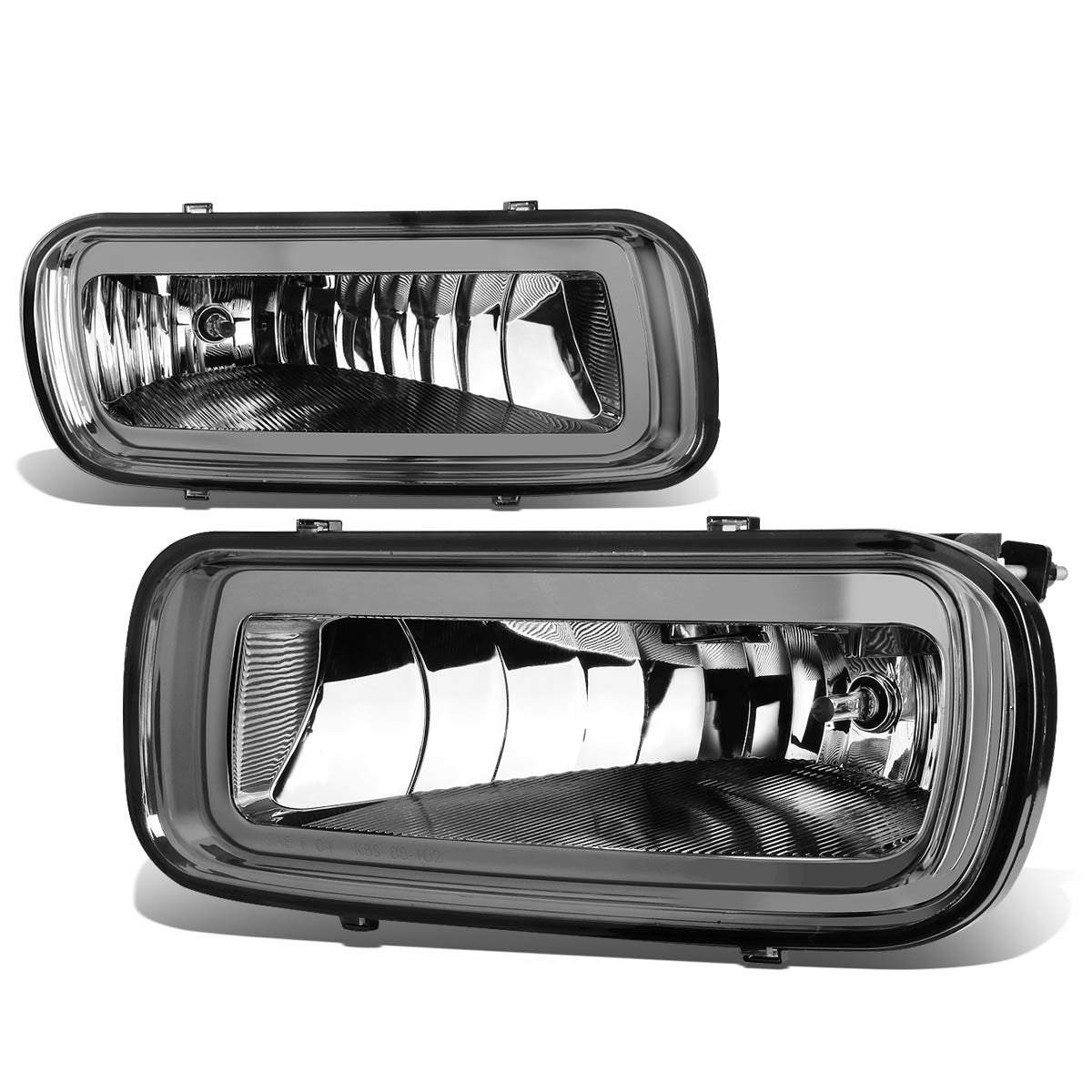 DNA Motoring, 04-06 Ford F150 Lincoln Mark LT Smoked Lens Fog Lights - w/Light Bulbs