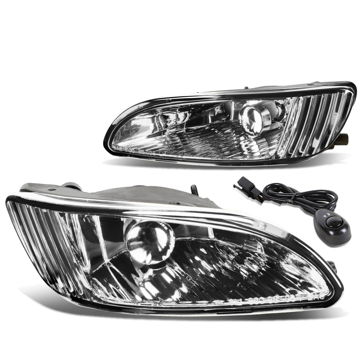 DNA Motoring, 04-06 Lexus RX330 07-09 RX350 Clear Lens Fog Lights - w/Switch+Bulbs