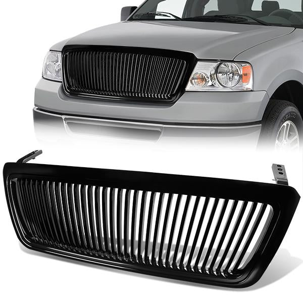 CAAP, 04-08 Ford F150 Lincoln Mark LT Front Grille - Vertical Fence Mesh - Black