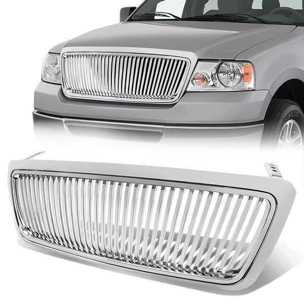 CAAP, 04-08 Ford F150 Lincoln Mark LT Front Grille - Vertical Fence Mesh - Chrome