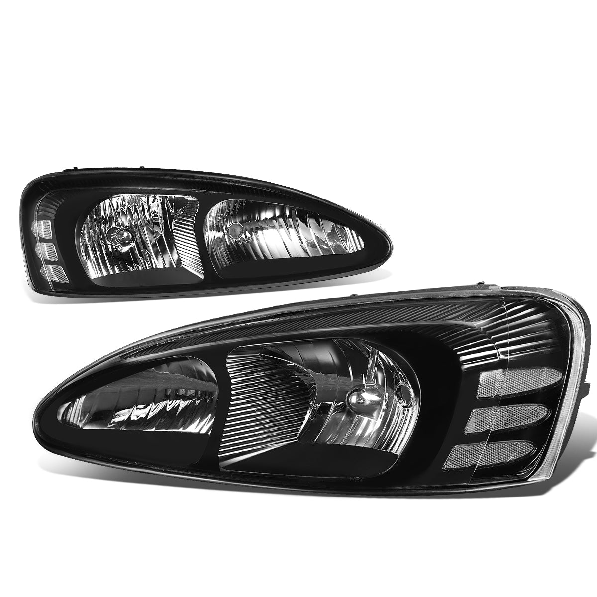 DNA Motoring, 04-08 Pontiac Grand Prix Headlights - Black Housing Clear Corner