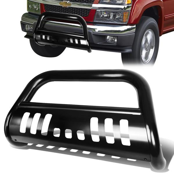 CAAP, 04-12 Chevy Colorado GMC Canyon Bull Bar w/Skid Plate - Stainless Steel - Black