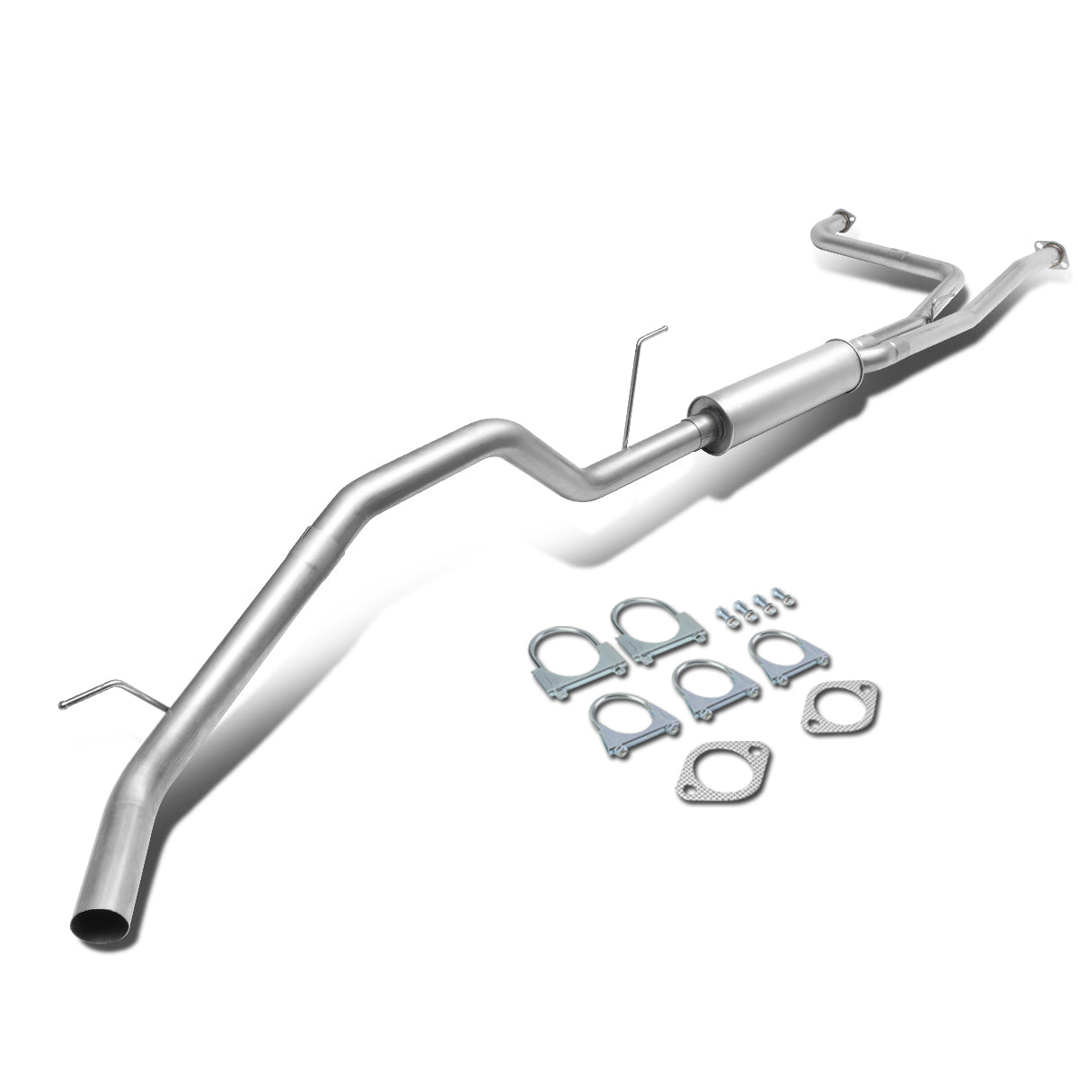 J2 Engineering, 04-15 Nissan Titan 3 in. OD Catback Exhaust System w/Louvered Core Muffler