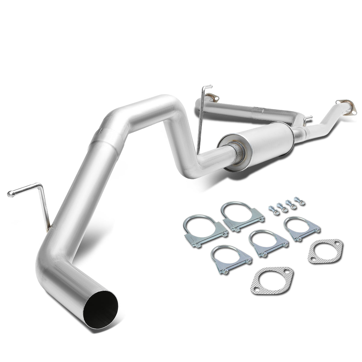 J2 Engineering, 04-15 Nissan Titan 3 in. OD Catback Exhaust System w/Louvered Core Muffler