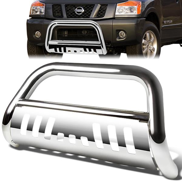 CAAP, 04-15 Nissan Titan Armada Bull Bar w/Skid Plate - Stainless Steel