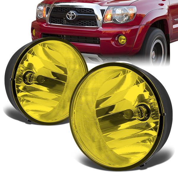 DNA Motoring, 04-16 Toyota Sequoia Solara Tacoma Tundra Amber Lens Fog Lights - w/Switch