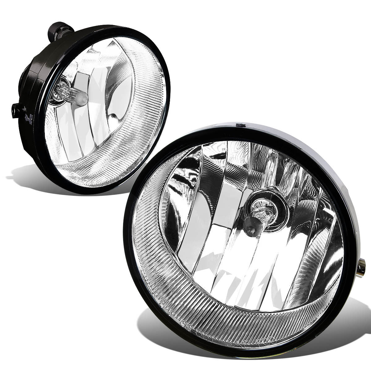 DNA Motoring, 04-16 Toyota Sequoia Solara Tacoma Tundra Clear Lens Fog Lights - w/Light Bulbs