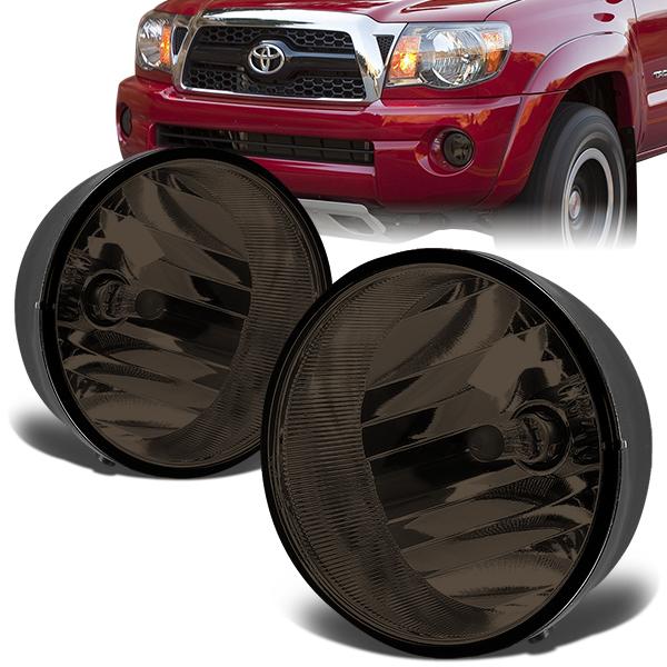 DNA Motoring, 04-16 Toyota Sequoia Solara Tacoma Tundra Smoked Lens Fog Lights - w/Switch