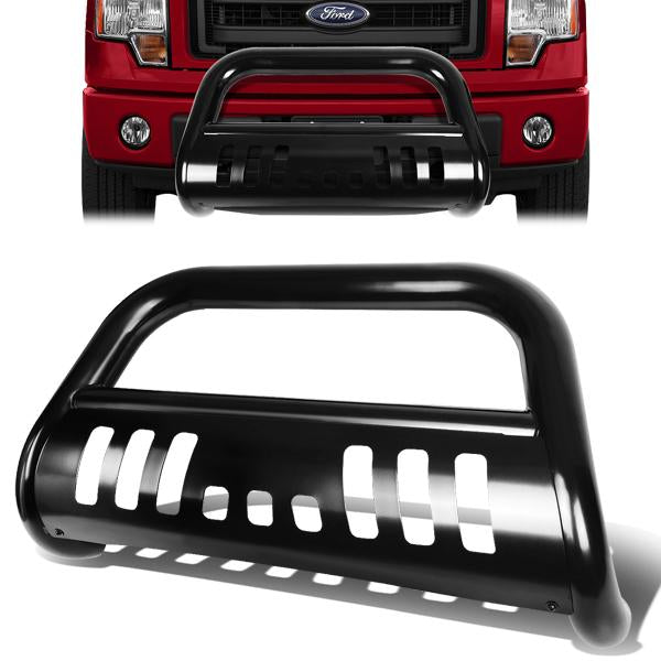 CAAP, 05-07 Ford F250 F350 F450 F550 Super Duty Bull Bar w/Skid Plate - Stainless Steel - Black