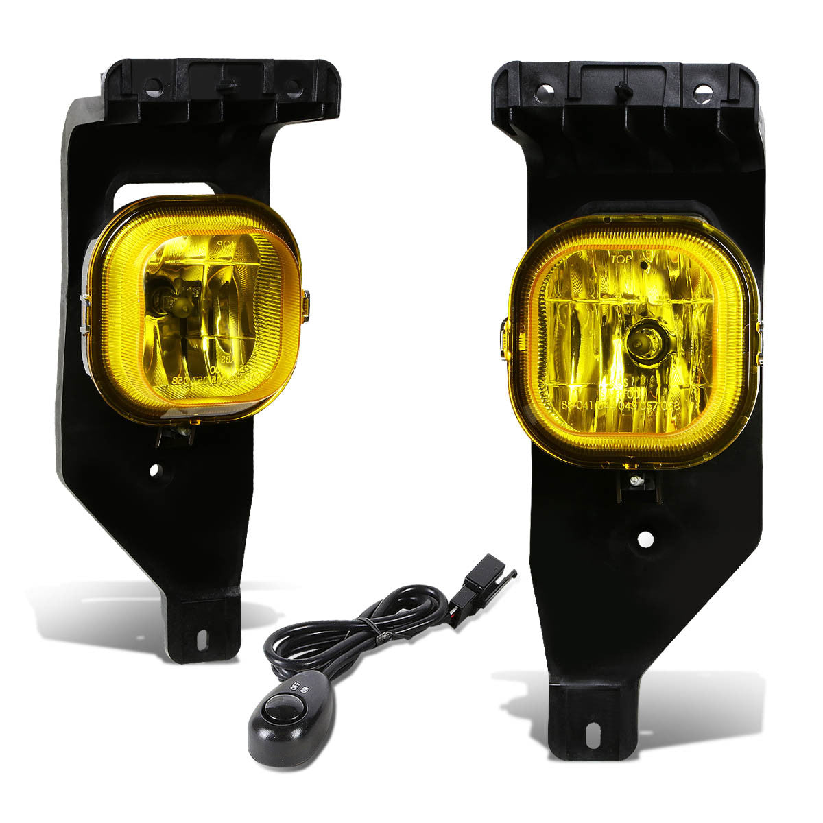 DNA Motoring, 05-07 Ford F250 F350 F450 F550 Super Duty Excursion Amber Lens Fog Lights - w/Switch