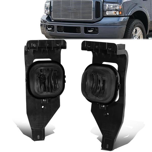 DNA Motoring, 05-07 Ford F250 F350 F450 F550 Super Duty Excursion Smoked Lens Fog Lights