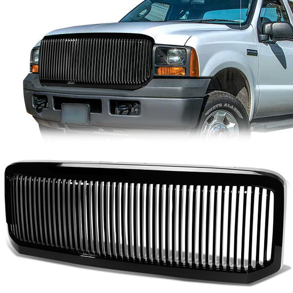 CAAP, 05-07 Ford F250 F350 F450 F550 Super Duty Front Grille - Vertical Fence Style - Black