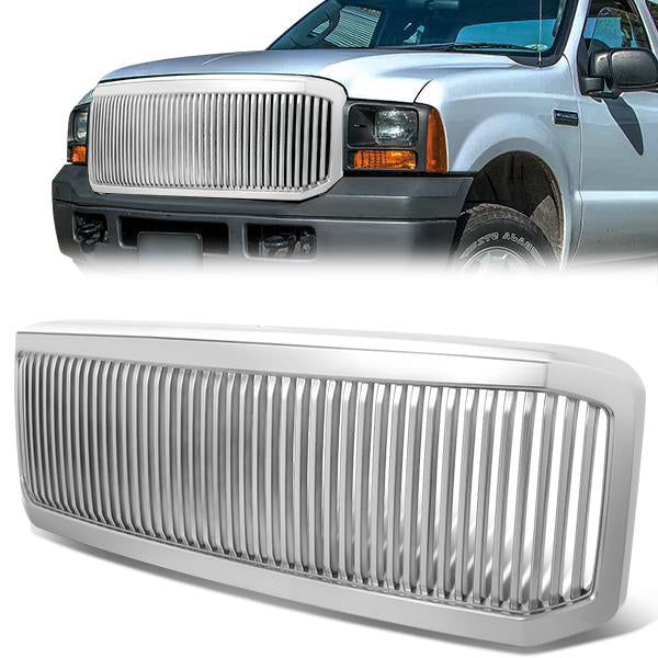 CAAP, 05-07 Ford F250 F350 F450 F550 Super Duty Front Grille - Vertical Fence Style - Silver