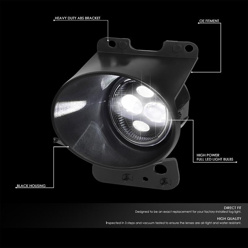 DNA Motoring, 05-08 Ford F150 Lincoln Mark LT LED Projector Clear Lens Fog Lights - w/Bezel+Switch